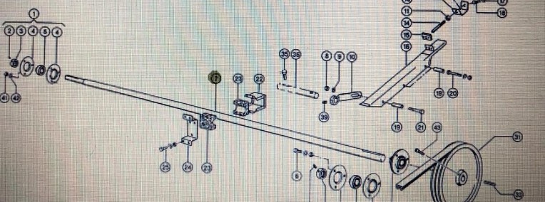 Wałek podajnika zbożowego Claas Mega 370-340 Nr katalogowy 000 543 221 0-1