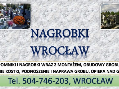 Pomnik na grób i nagrobek, cmentarz Grabiszyn, tel.  nagrobki cena, grabiszyński-1