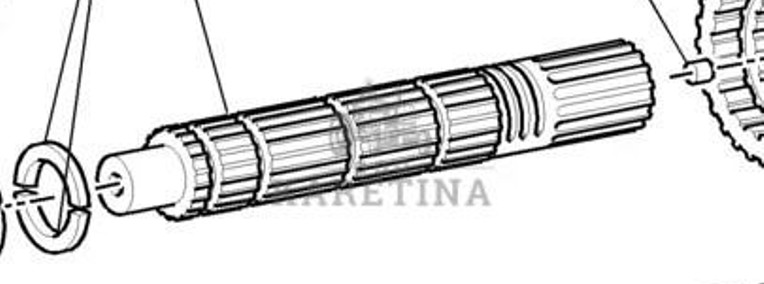 New Holland T7 T6030 T6050 TM165 TM155 TM140 TM145 TM180 TM190 Wałek Główny 5180850-1