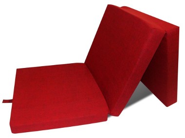 vidaXL Materac składany, trzysegmentowy, 190 x 70 x 9 cm, czerwony 241604-1