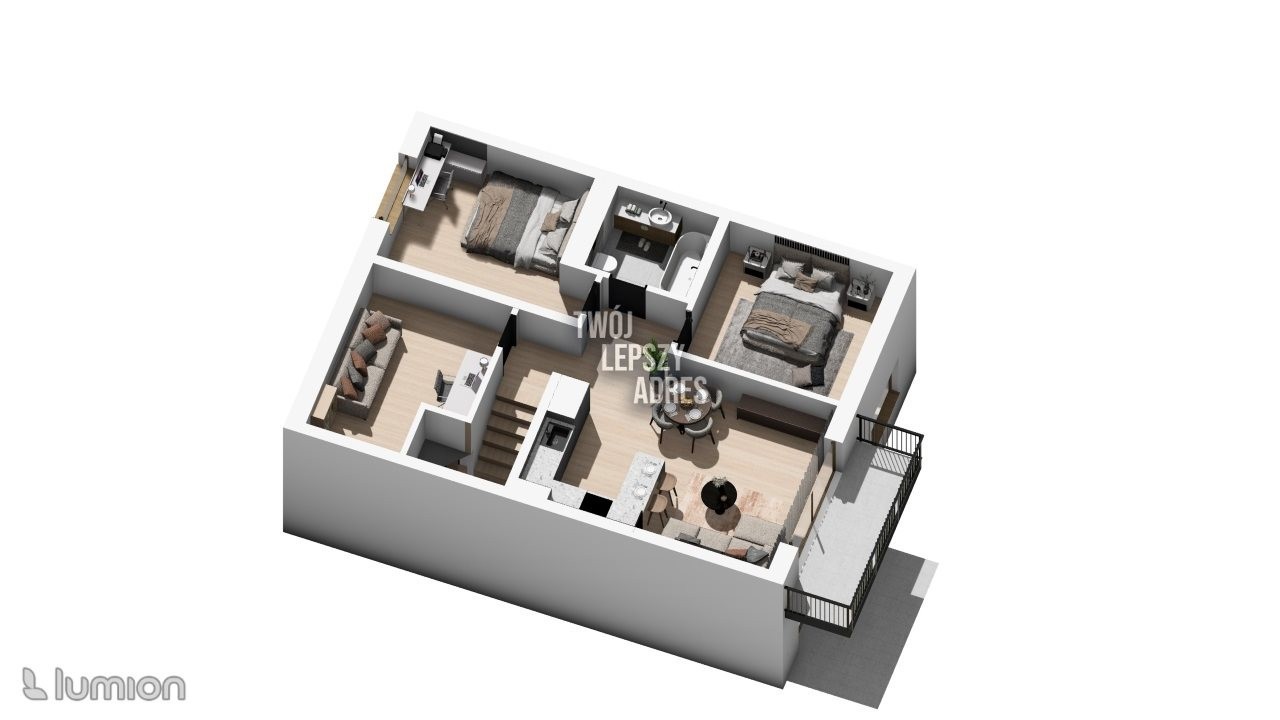 NOWE - 4 pok. mieszkania 67 m², balkon, parking! - Widok 5