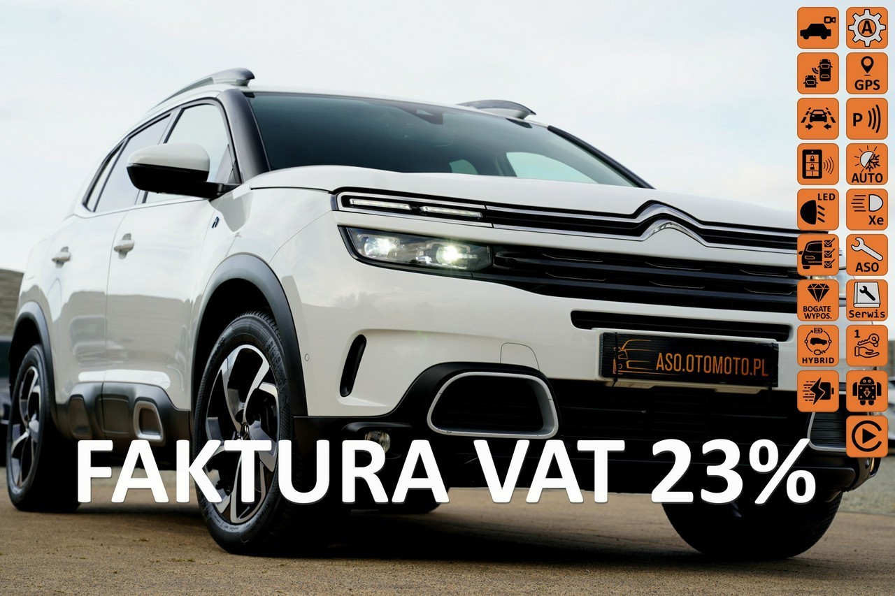 Citroen C5 Aircross HYBRID PHEV 225 FUL LED skóra LINE ASSIST webasto BLIS parktronik ac