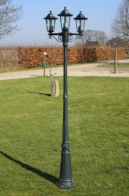 Lampa ogrodowa, stojąca Wilanów 215 cm ciemny zielony i czarny 40246-2