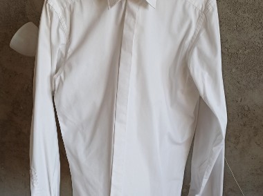 Koszula biała męska rozmiar 39 z mankietami slim fit garniturowa-1