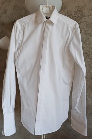 Koszula biała męska rozmiar 39 z mankietami slim fit garniturowa-2