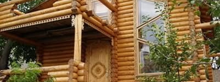 Ukraina.Domy z bala,sarmacki drewniane okna,dachy trzcinowe-1