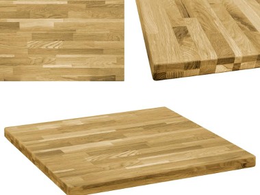 vidaXL Kwadratowy blat do stolika z drewna dębowego, 44 mm, 70 x 70 cm245998-1