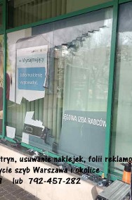 Usługa zrywania usuwania folii z witryn, okien, drzwi...Usuwanie naklejek ,kleju-2