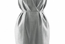 Nowa sukienka H&M 38 M 40 L srebrna szara dekolt plecy elegancka