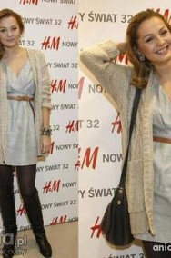 Nowa sukienka H&M 38 M 40 L srebrna szara dekolt plecy elegancka-2
