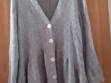 (36/S) ZARA/ Szara , dzianinowa bluzka rozkloszowana z Madrytu/ tunika-1