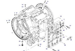 Massey Fergusson Fendt ML260 - obudowa tylnego mostu 934152050040