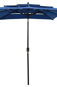 vidaXL 3-poziomowy parasol na aluminiowym słupku, niebieski, 2x2 m-2