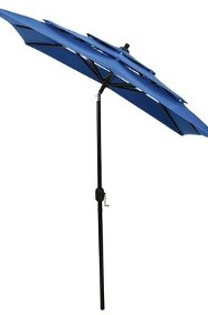 vidaXL 3-poziomowy parasol na aluminiowym słupku, niebieski, 2x2 m-3