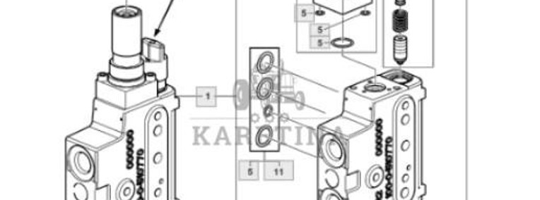 John Deere 6430 Hydrauliczny Zawór Sterujący AL174924-1