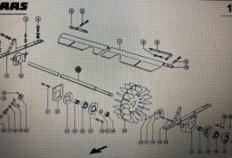 Wałek podajnika zboźowego Claas Mega 370-340 Nr kat. 000 607 970 2 Nr kat. 000 607 970 2