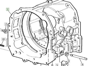 John Deere 6800 6900 Obudowa Skrzyni Biegów PowrQuad Power Quad CZĘŚCI RE63810 R116768 R128679-1