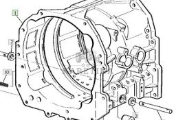 John Deere 6800 6900 Obudowa Skrzyni Biegów PowrQuad Power Quad CZĘŚCI RE63810 R116768 R128679