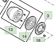 John Deere 9780CTS 9780i CTS 2005rok Cylinder Pompy Hydraulicznej AZ51529 Z65106 H138900