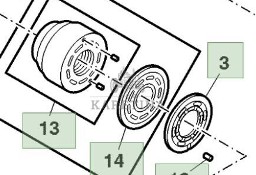 John Deere 9780CTS 9780i CTS 2005rok Cylinder Pompy Hydraulicznej AZ51529 Z65106 H138900