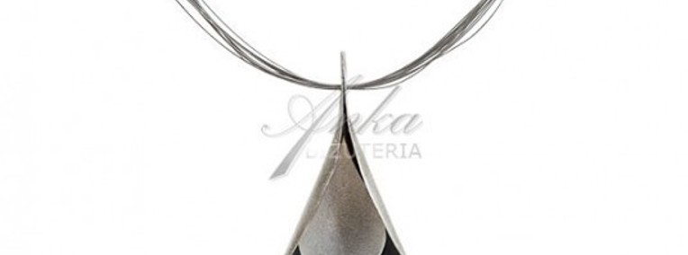 Biżuteria artystyczna srebrna -  ręcznie robiona Listek oksydowany-1