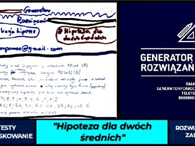 "Hipoteza dla dwóch średnich" - Rozwiązanie zadania. #Testy #Hipotezy-1