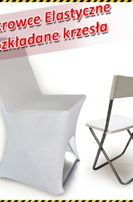 Elastyczne Pokrowce na krzesła IKEA HENDI Rozkładane Białe-3