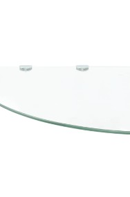 vidaXL Szklana półka narożna z chromowanymi wspornikami, 45x45 cm243854-2