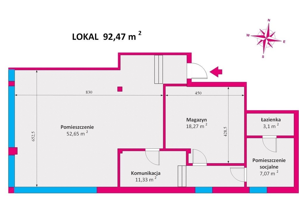 Lokal z dużą witryną, sklep Żabka - View 6