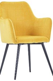 vidaXL Krzesła stołowe, 2 szt., żółte, aksamitne287823-2