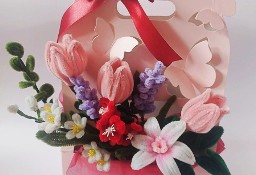 Flowerbox box z kwiatami prezent dzień matki rękodzieło dekoracja NOWOŚĆ!!!