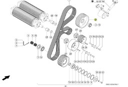 Claas Jaguar 970 - corncracker - koło pasowe 0001254571