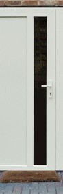 nowe PCV drzwi 130x210 białe, długa szyba, dobrej jakości-3