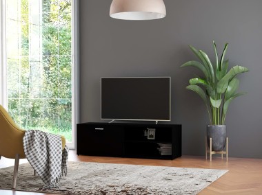 vidaXL Szafka pod TV, czarna, 120x34x37 cm, płyta wiórowa801153-1