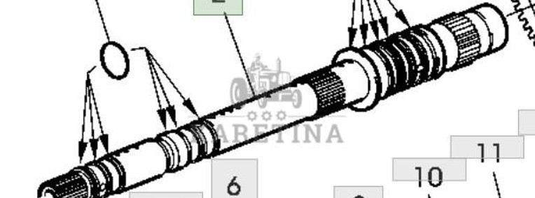 John Deere 6820 6920 6920S Wał CZĘŚCI L156671-1