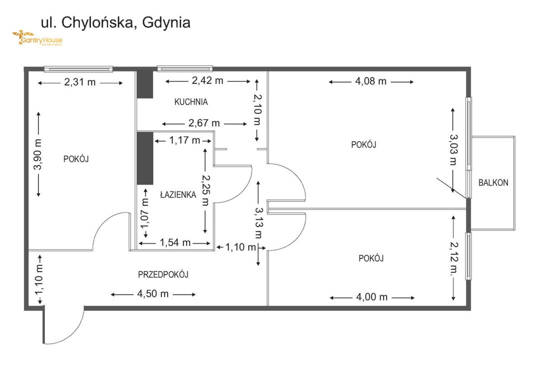 Mieszkanie 3 pokoje Chylonia również cudzoziemcy - Widok 6
