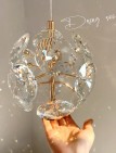 Lampa Wisząca LED: Lux Kryształki Złota 3-5m2 NOWA