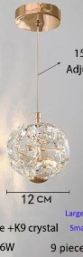 Lampa Wisząca LED: Lux Kryształki Złota 3-5m2 NOWA-4