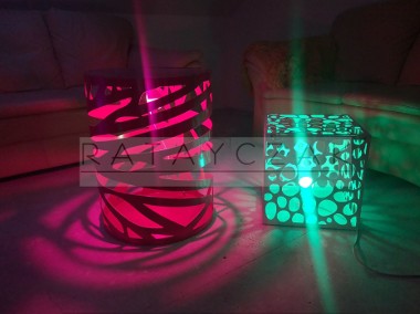 Lampa wewnętrzna wycinanie LASEREM metoda CNC  RGB LED -1