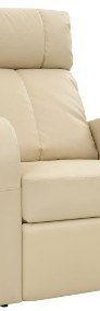 vidaXL Fotel masujący, kremowy, sztuczna skóra 60594-4