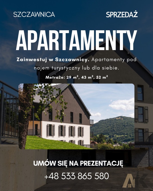 Mieszkanie na sprzedaż, 2 pokoje, 44 m², Szczawnica