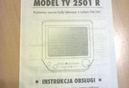 instrukcja; do telewizorek mały;  10" c/b   MISTRAL TV 2501R - z radiem 