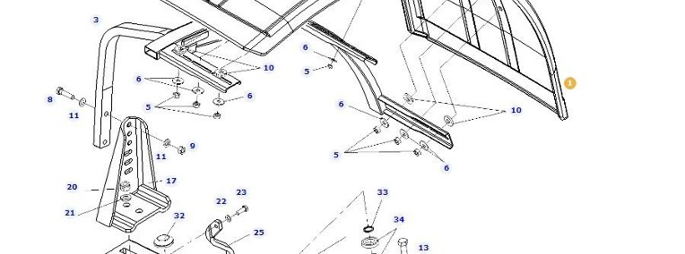 Fendt 828 Vario - wspornik błotnika przód H835700030011 H835700030021-1