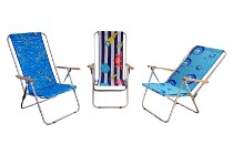 Wygodny Leżak plażowy aluminiowy dwupozycyjne rozkładane leżak-krzesło