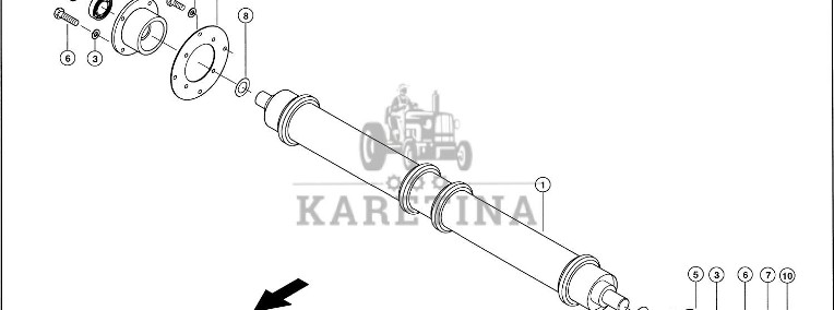 Claas Lexion 580 WALEC PODPOROWY 0007675850 (Kanał wciągający; walec podporowy)-1