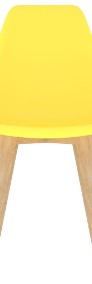 vidaXL Krzesła stołowe, 6 szt., żółte, plastik289118-3