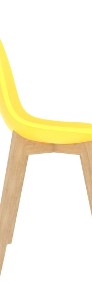 vidaXL Krzesła stołowe, 6 szt., żółte, plastik289118-4