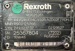 Rexroth A4VG180EP4D1/32R-NZD02F711DH-S (R902125766. 142625261) Pompa hdo TEREX