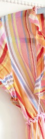 Bluzka plażowa Miss Sixty S 36 kolorowa w paski top crop top lato-3