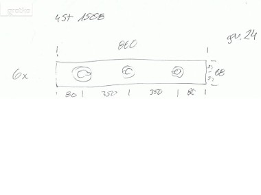 Nóż noże do gilotyny 860 x 68 x 24 mm (komplet)-2